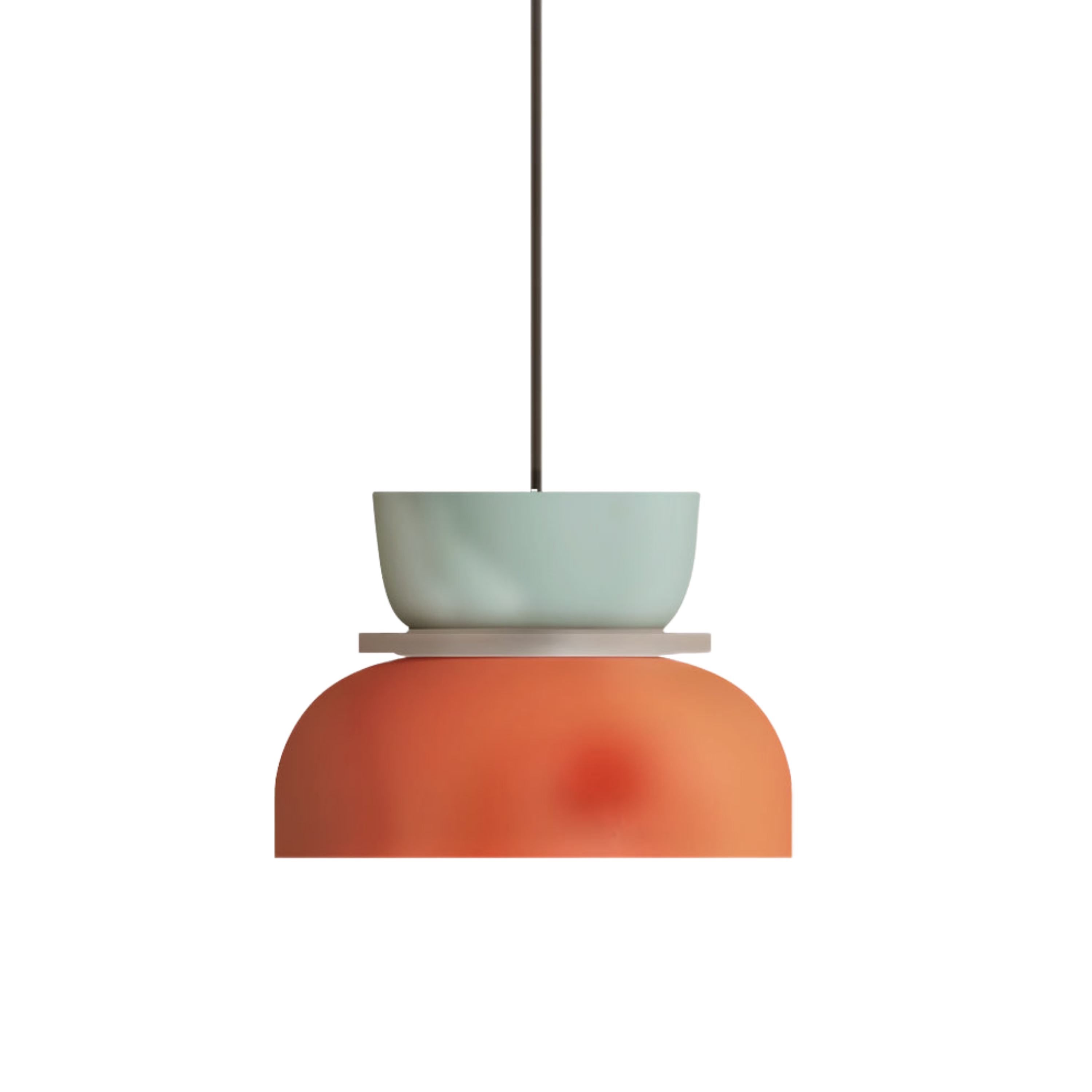 Kolorowa misowata lampa wisząca