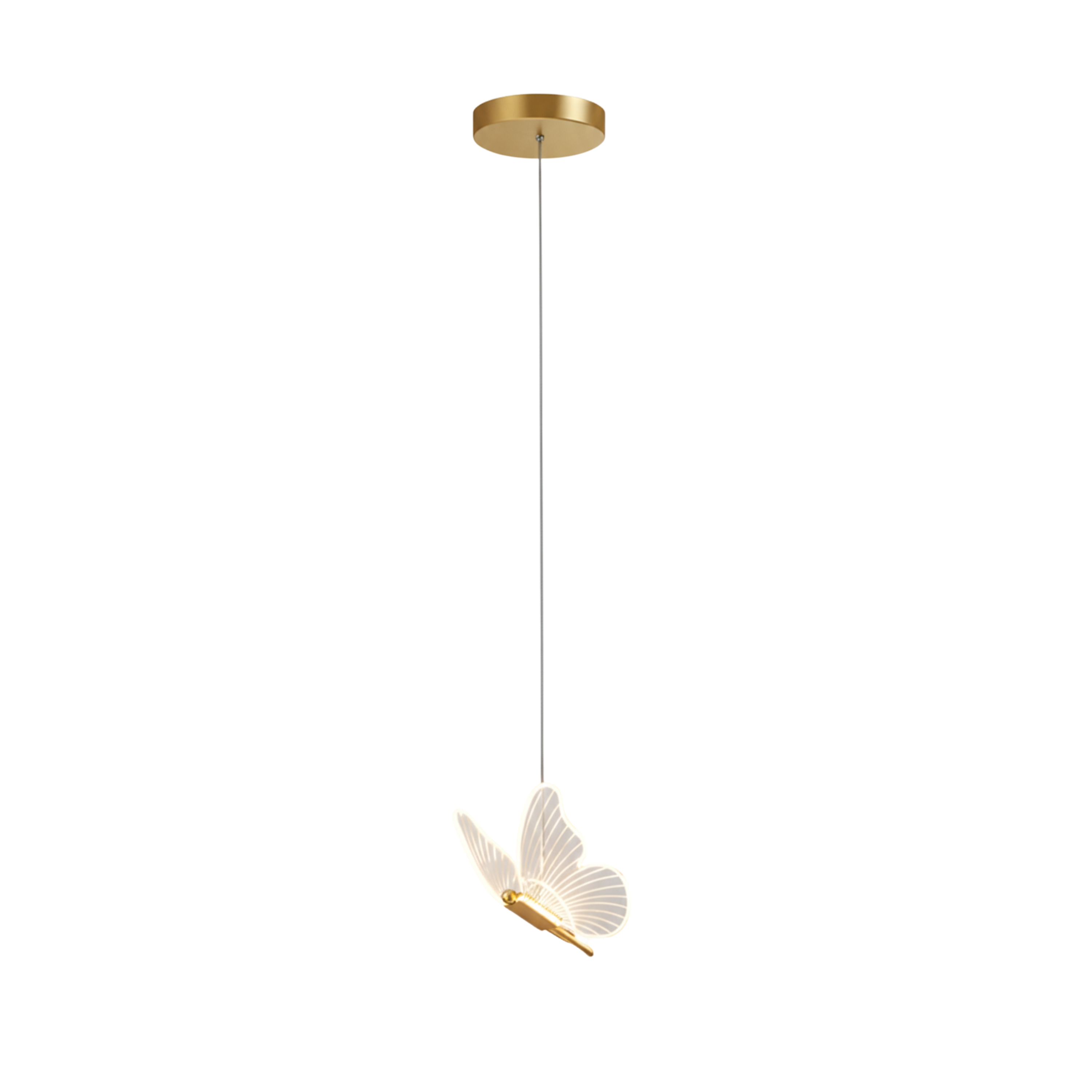 Nowoczesna lampa wisząca LED motyl