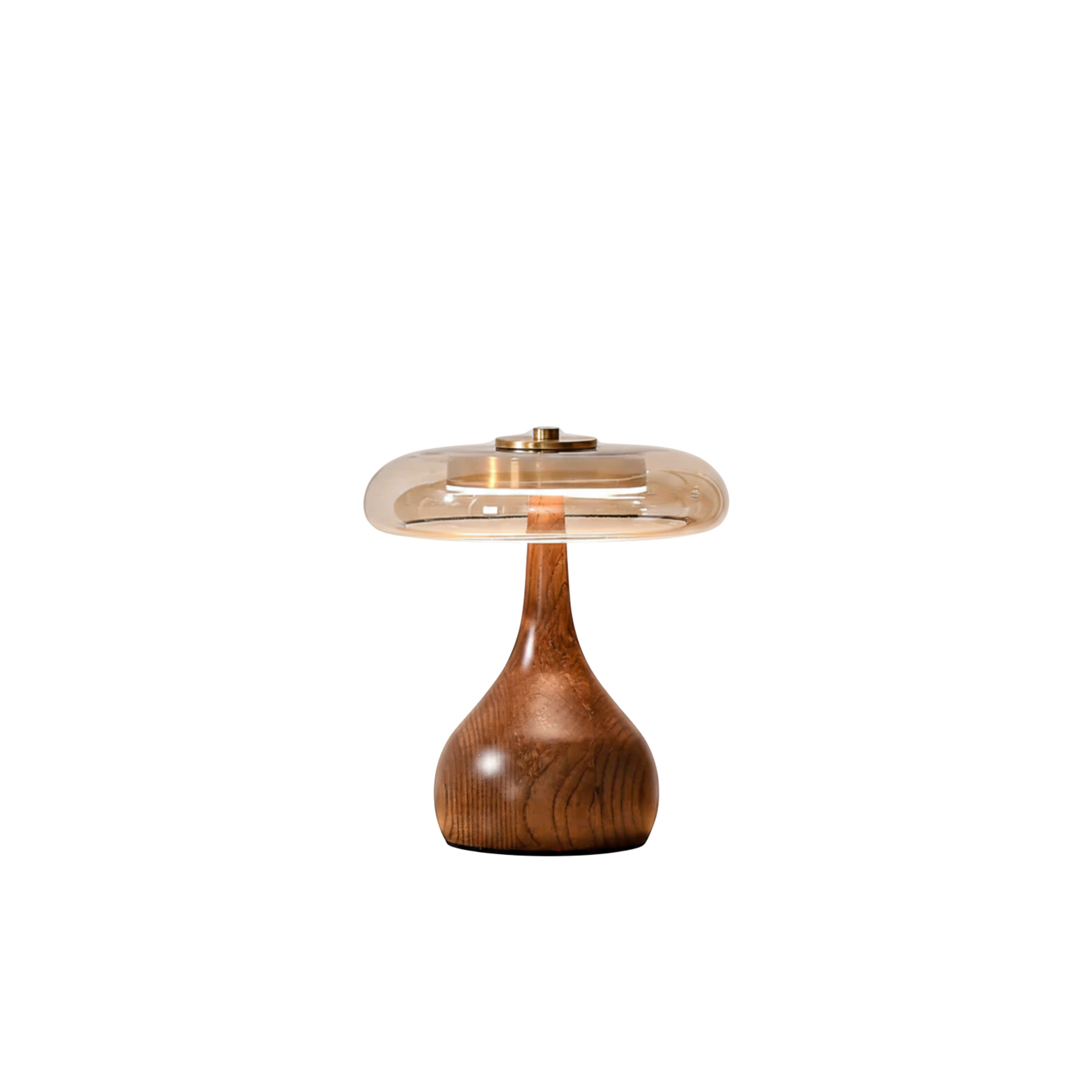 Elegancka szklana lampa stołowa LED