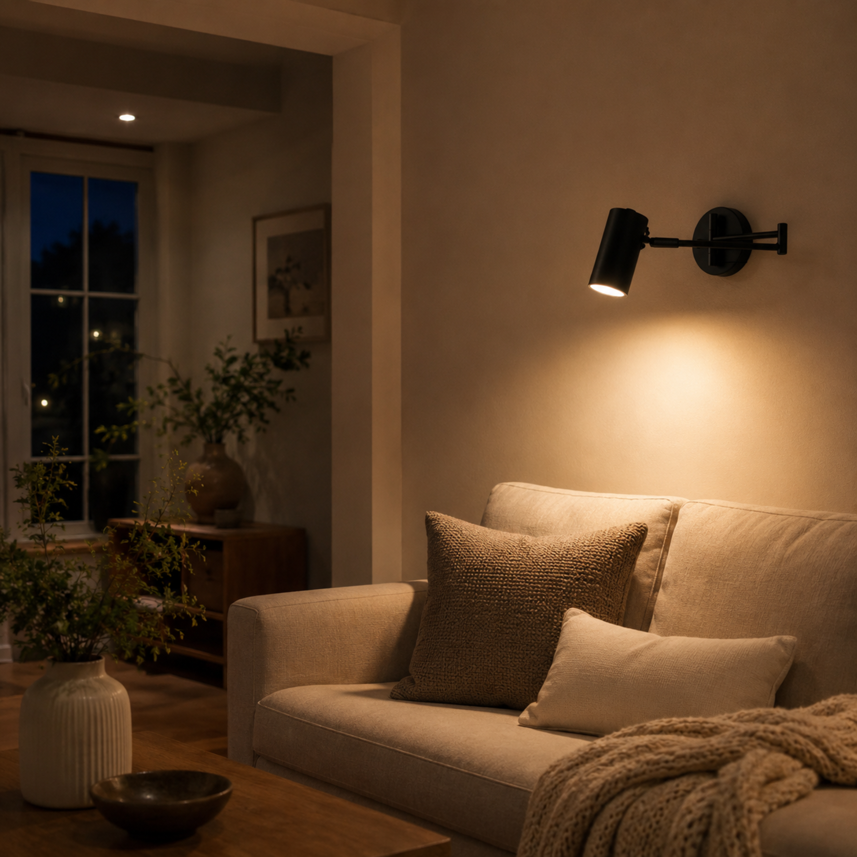 Adjustable Swing Arm Wall Light