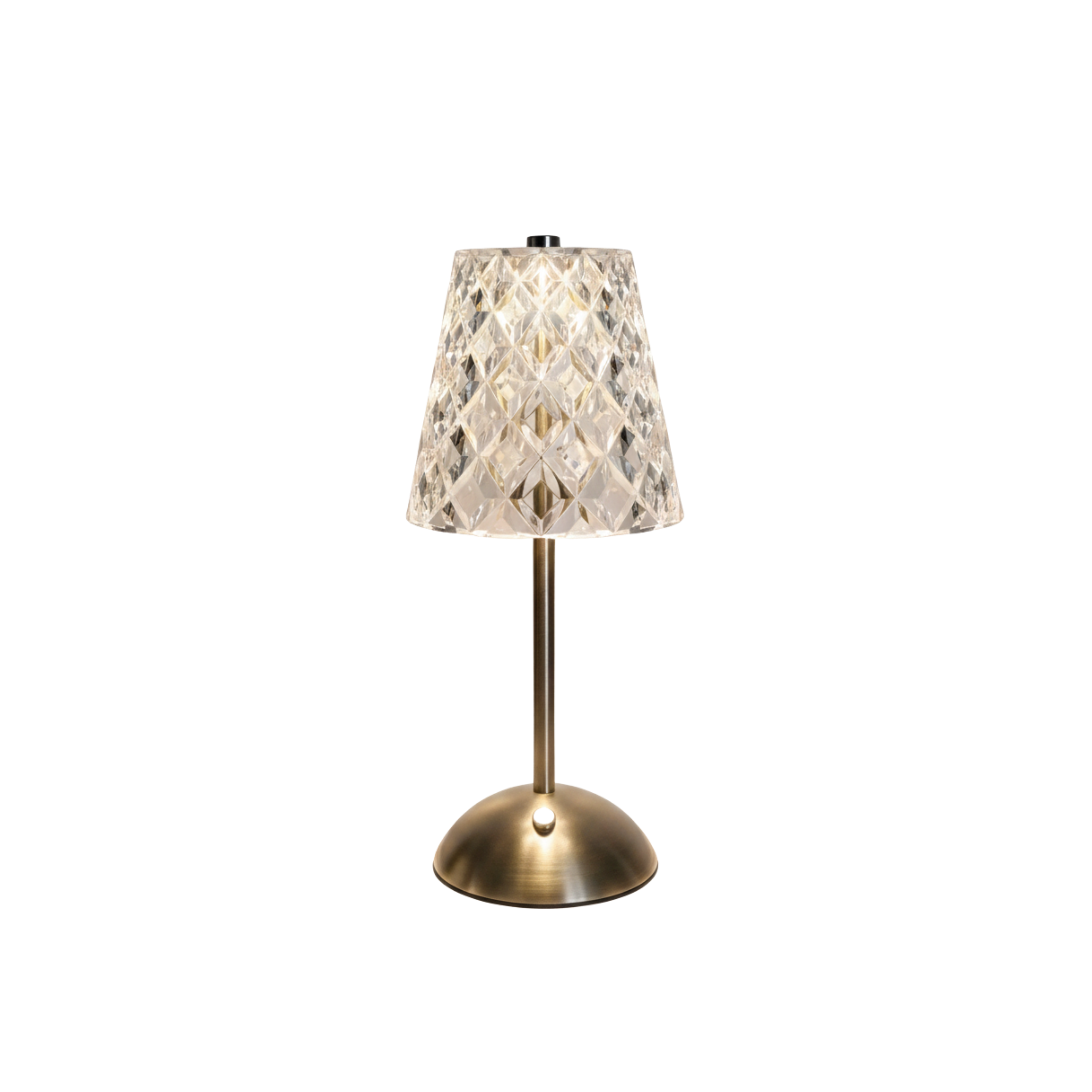 Dotykowa lampa stołowa LED w stylu retro z kryształową strukturą