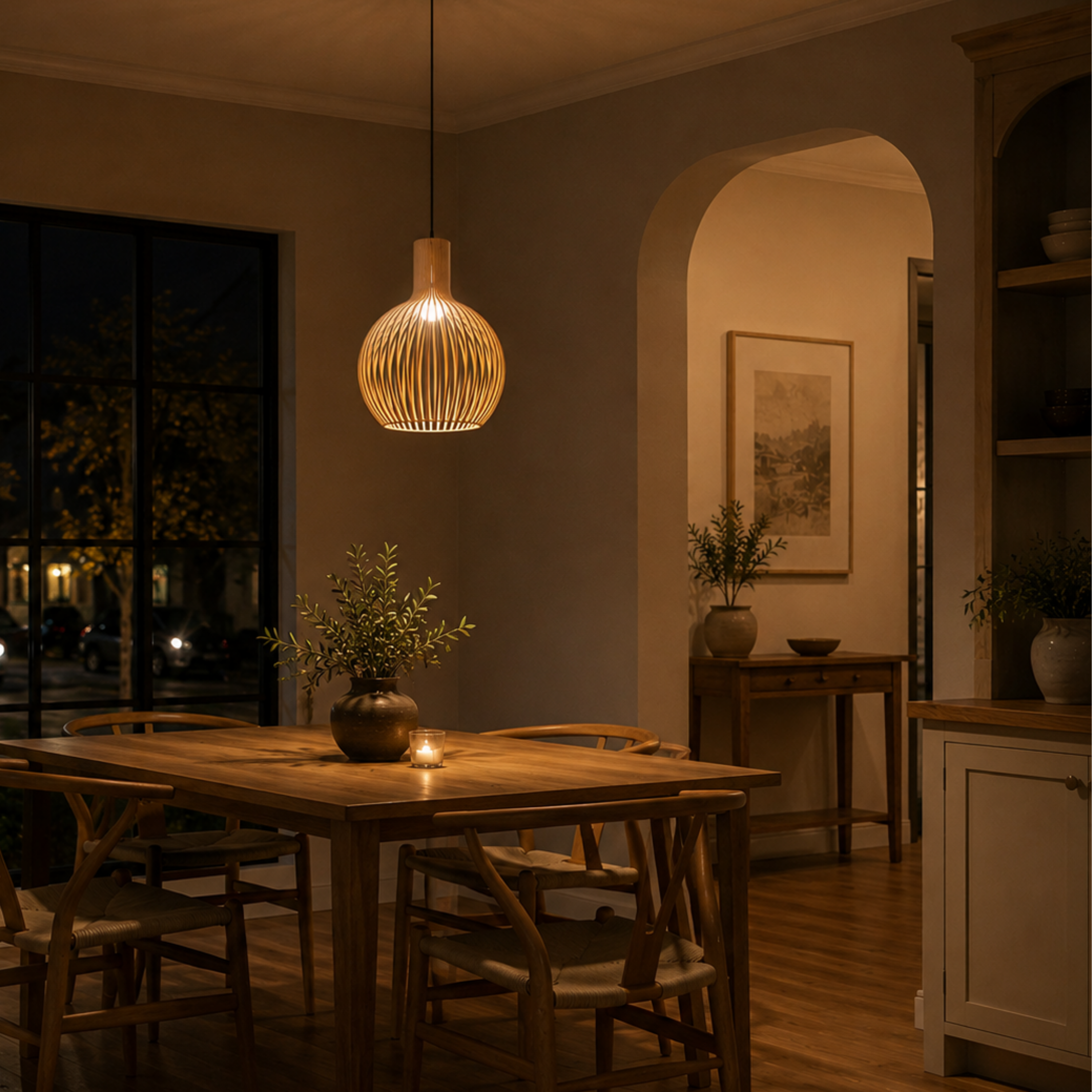 Octo 4240 Wooden Pendant Light