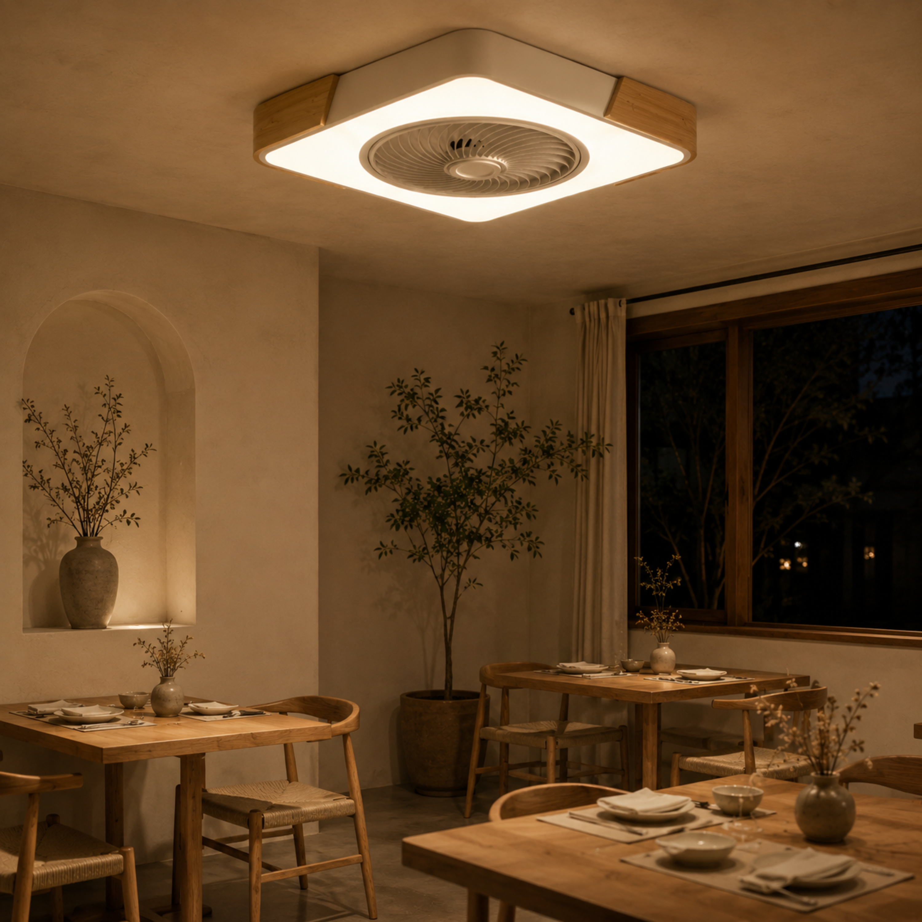 Quiet Ceiling Fan with LED Light