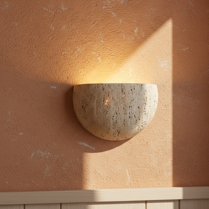 Retro kamienna lampa ścienna do wnętrz
