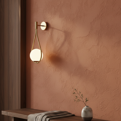 Metalowa lampa ścienna LED do wnętrz bez źródła światła