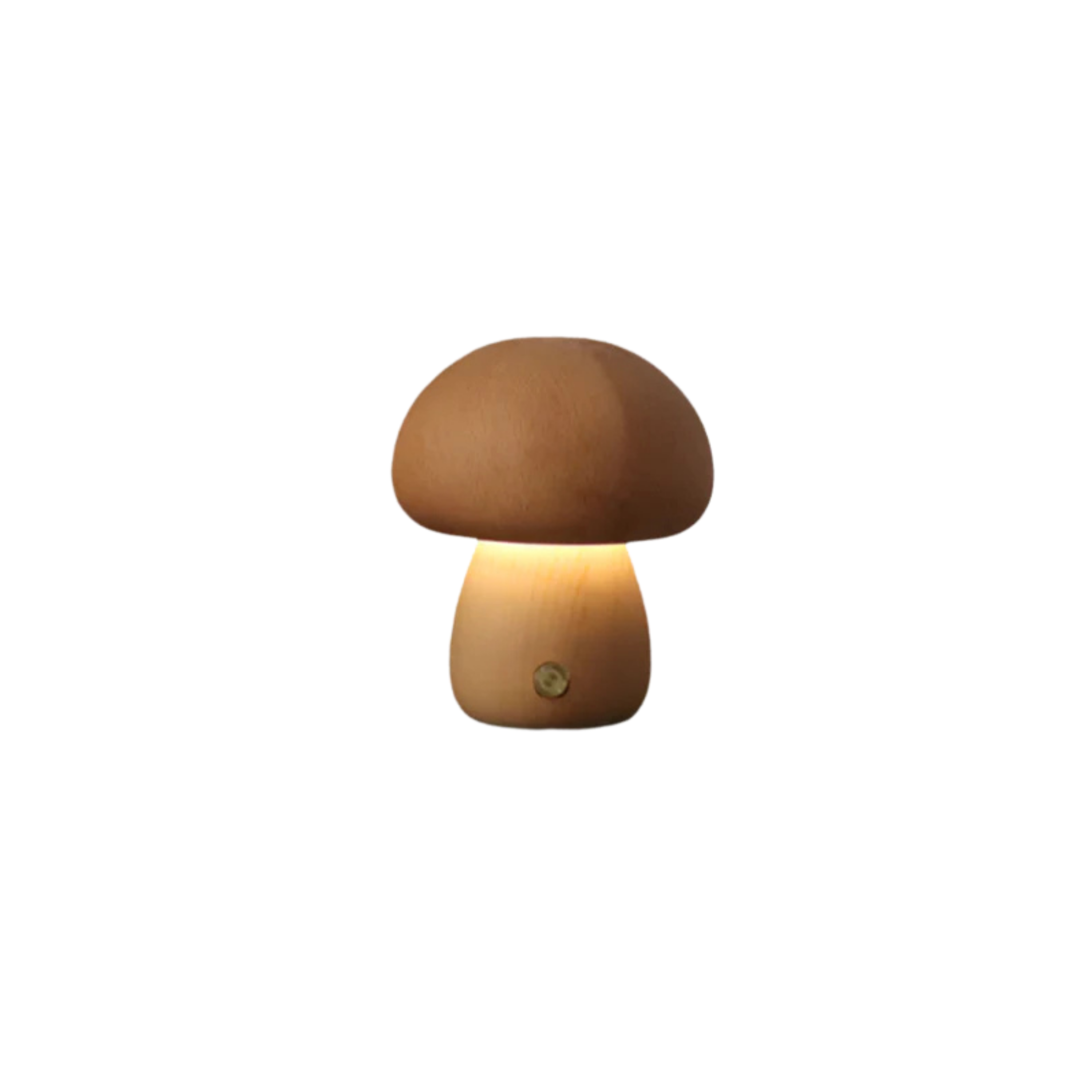 Grzybkowa LED Drewniana Lampa Stołowa