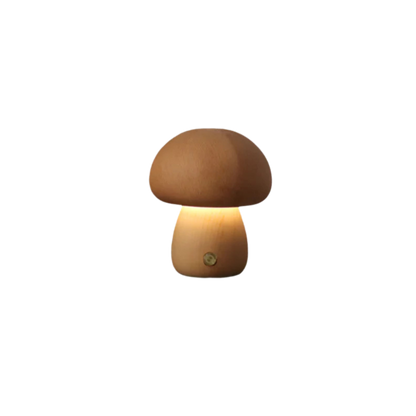 Grzybkowa LED Drewniana Lampa Stołowa
