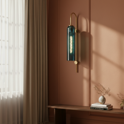 Nowoczesna szklana lampa ścienna