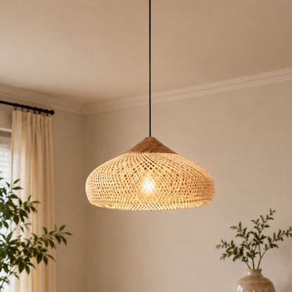 Vintage Rattan Ceiling Light