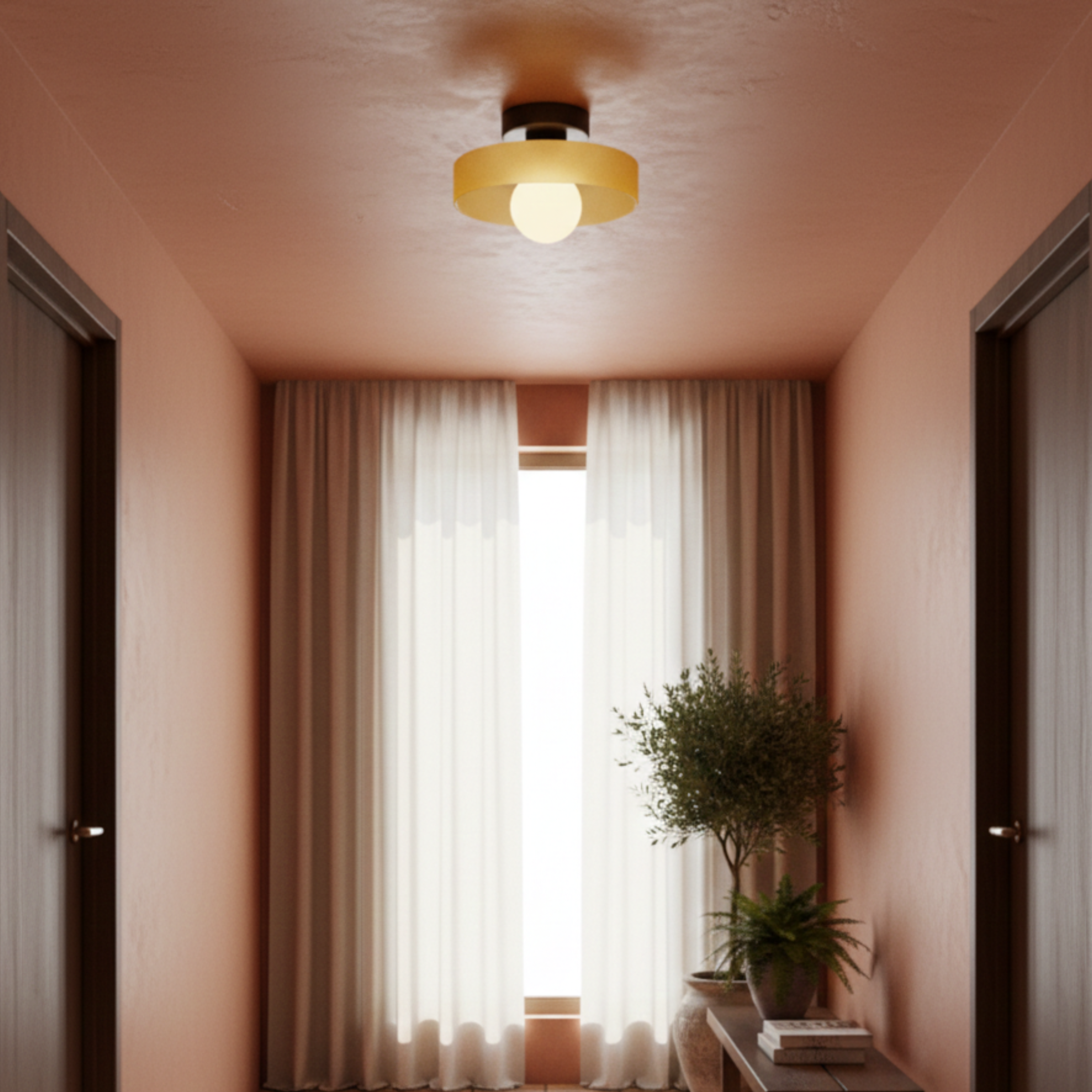 Francuska lampa sufitowa LED w stylu Bauhaus