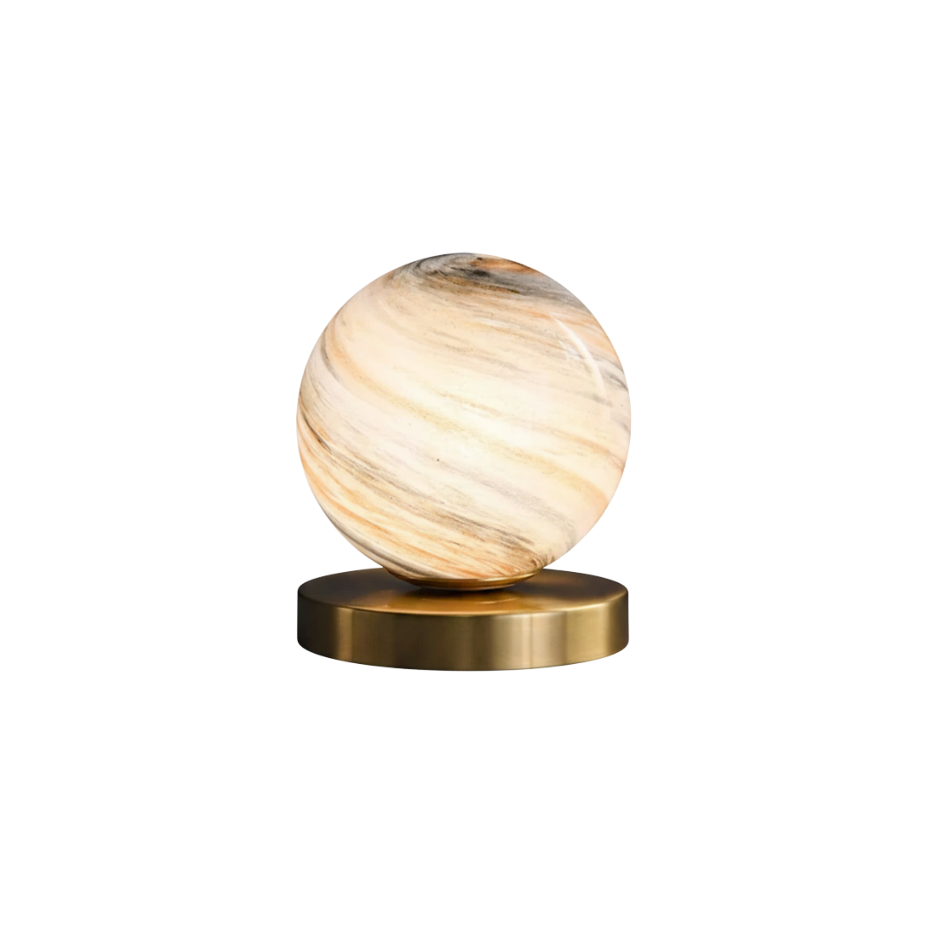 Stylowa lampa stołowa o planetarnej formie