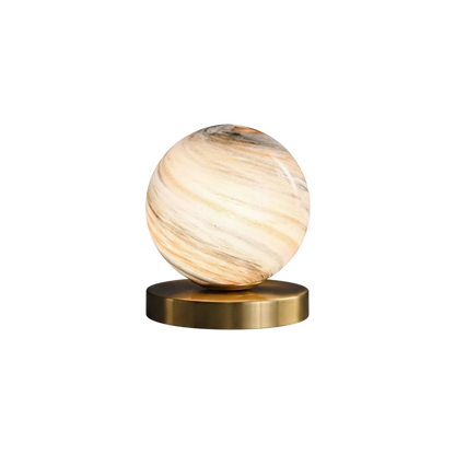 Stylowa lampa stołowa o planetarnej formie