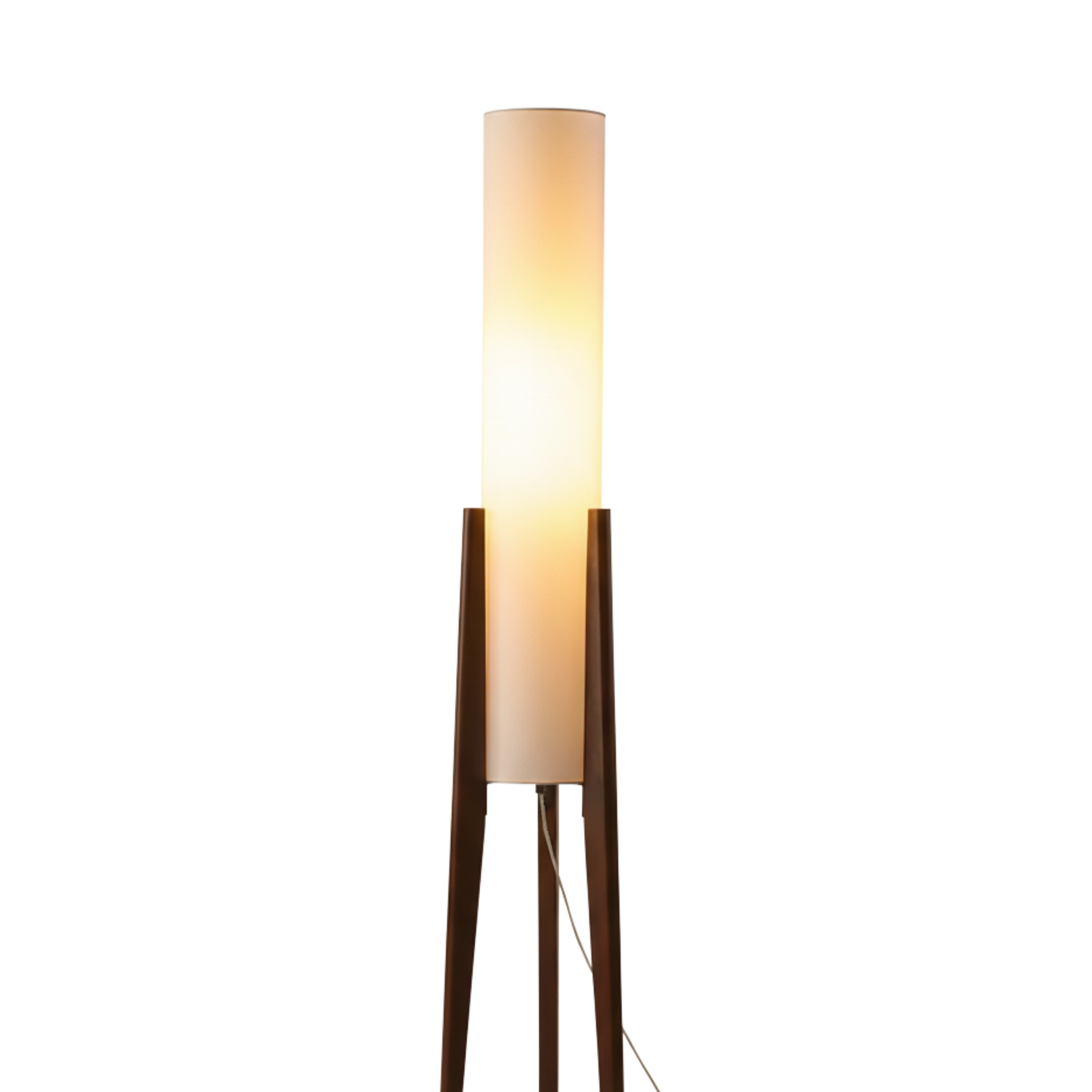Lampa podłogowa LED z orzecha włoskiego