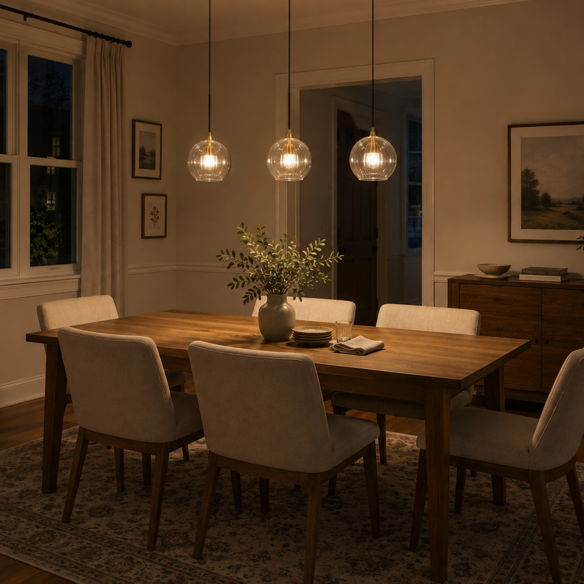 June Glass Globe Pendant Light