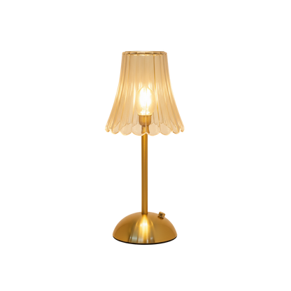 Dotykowa lampa stołowa LED w stylu retro z kryształową strukturą
