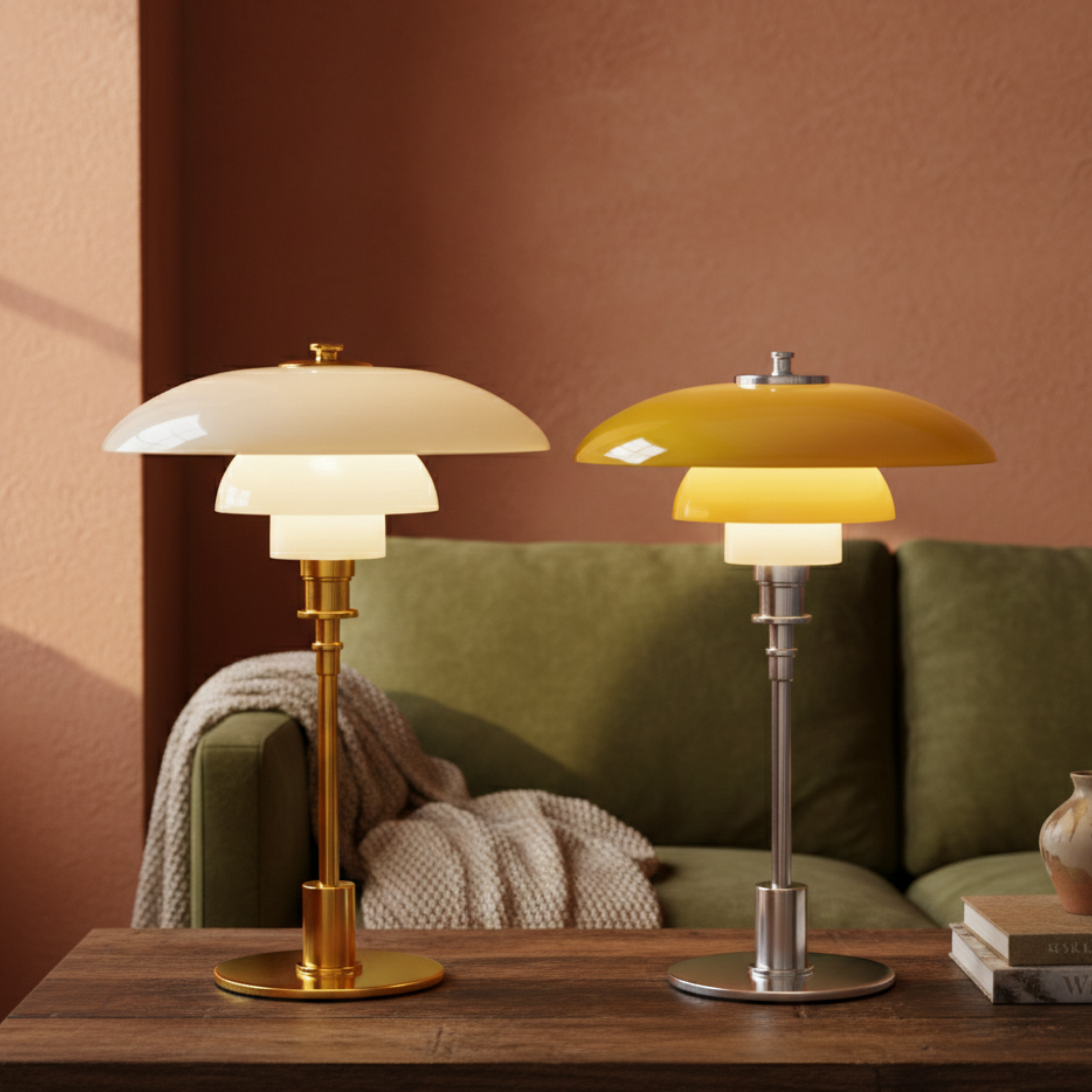 Duńska designerska lampa stołowa LED