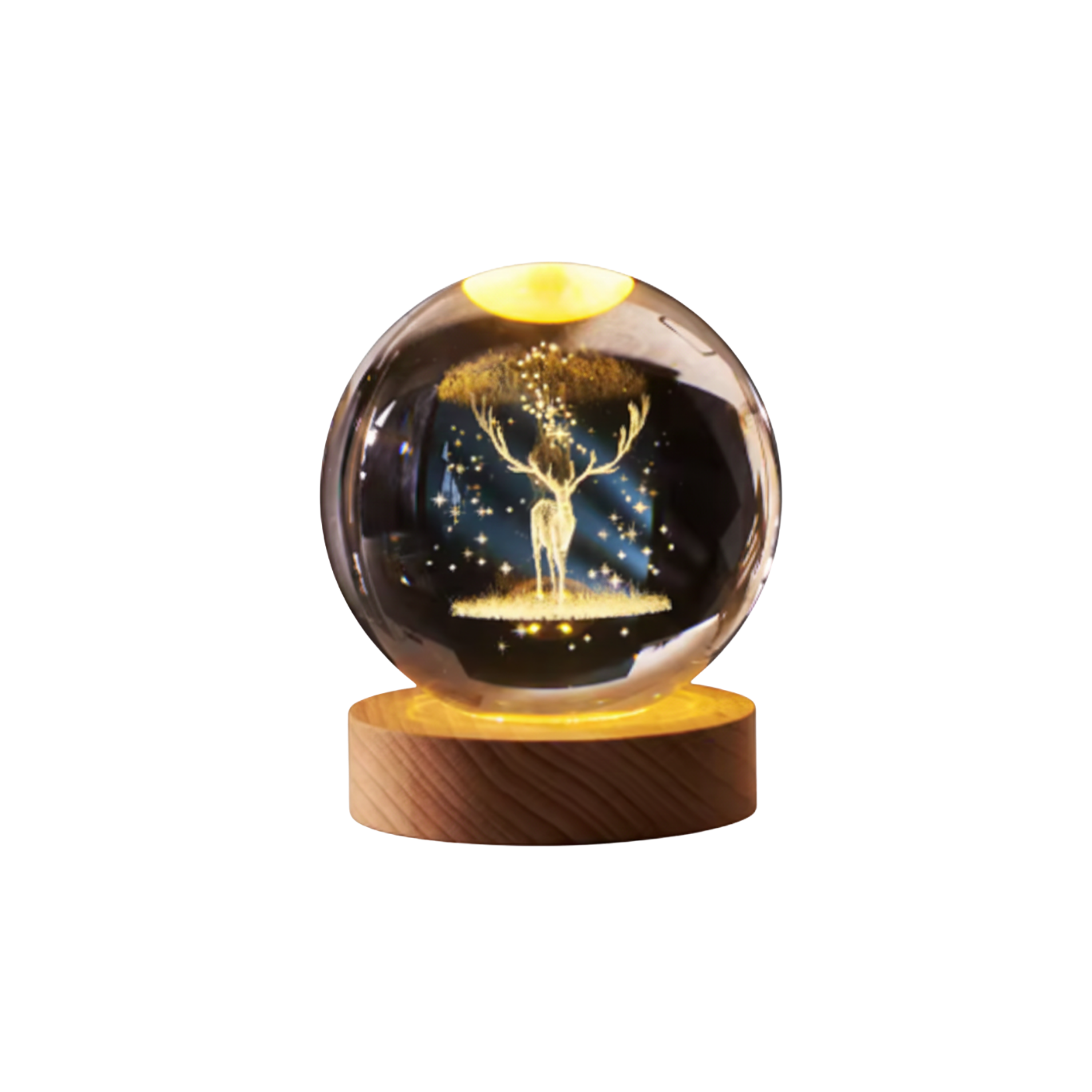 Lampa stołowa LED 3D kryształowa kula