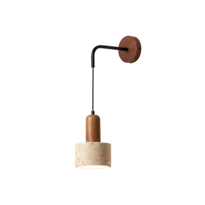 Wabi-Sabi LED Retro drewniana lampa ścienna