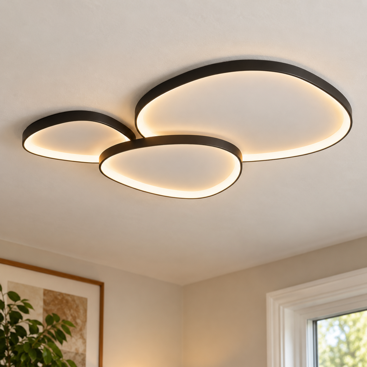 Modern 3-Light Ceiling Light