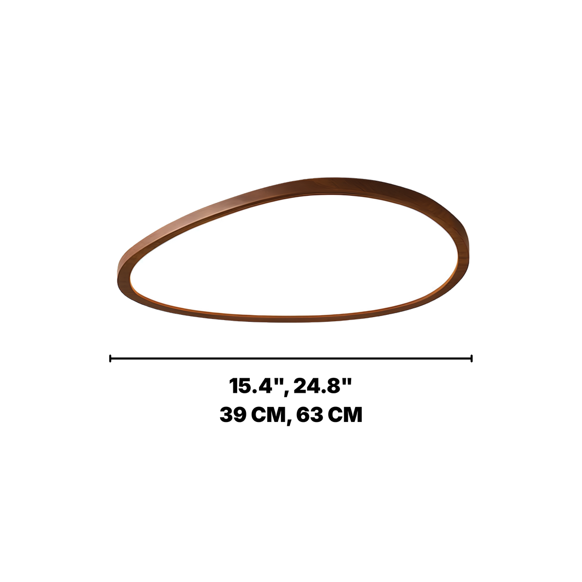Ultra Thin Wood Look LED Ceiling Light