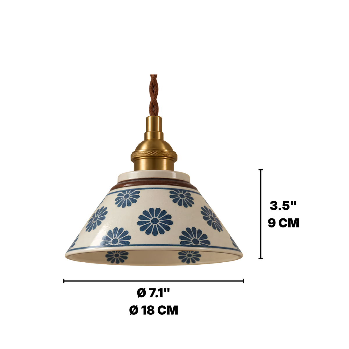 Vintage Ceramic Pendant Light