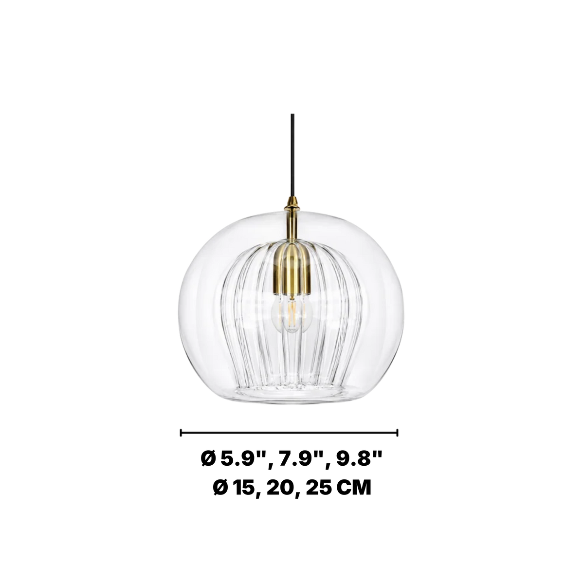 June Glass Globe Pendant Light