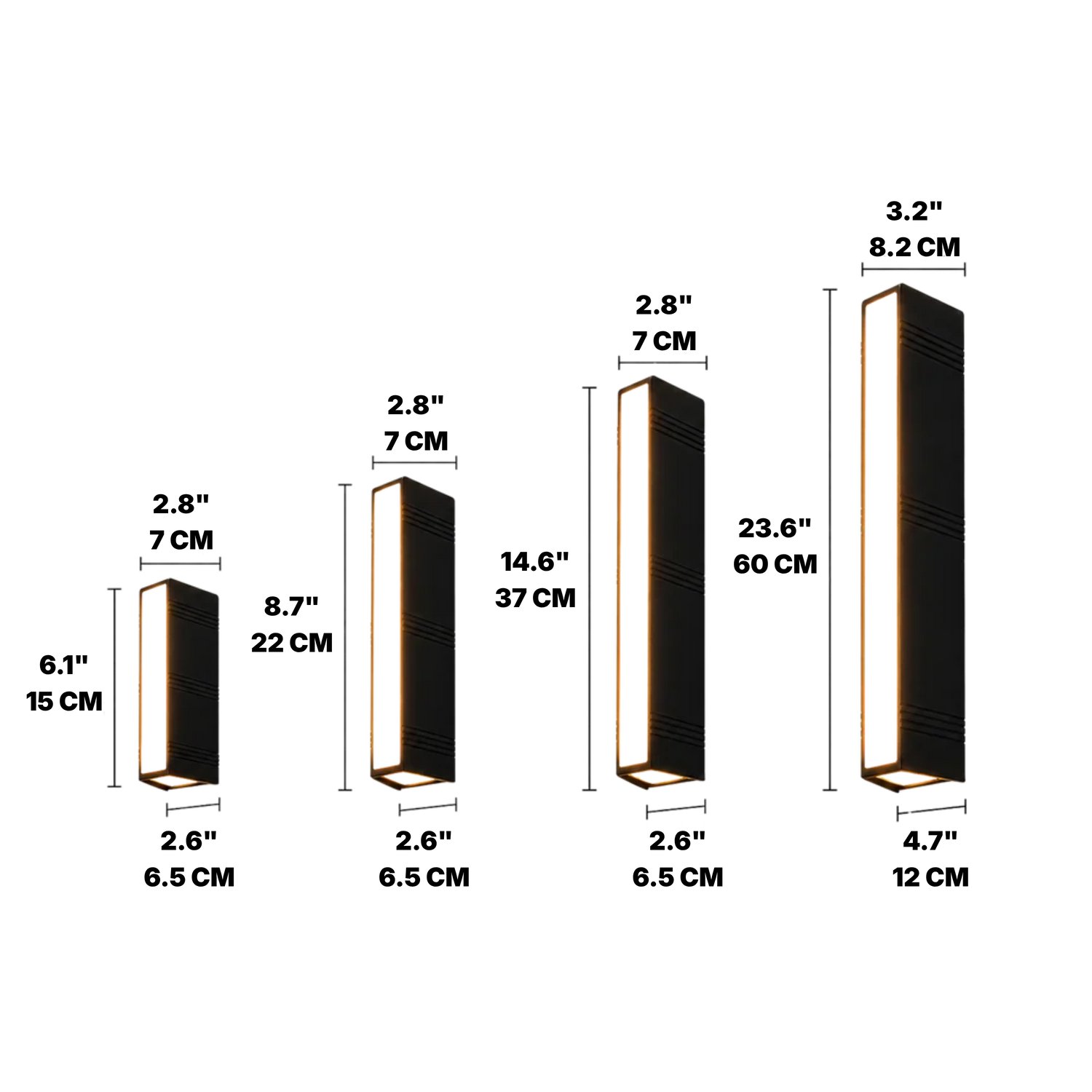 Rectangular LED Wall Light