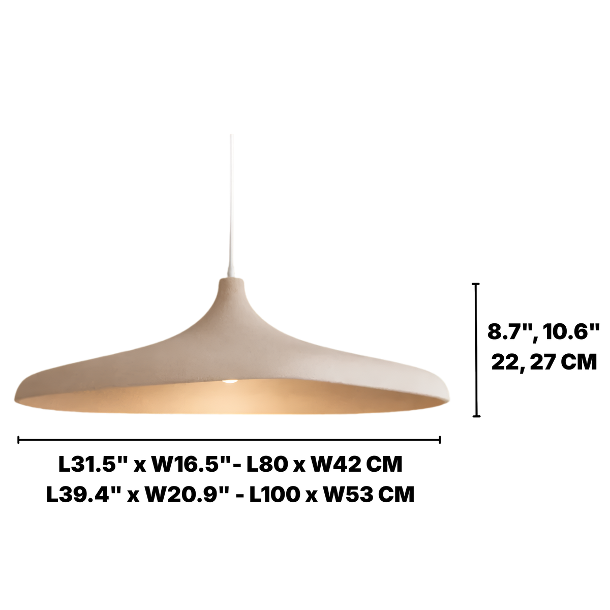 Japanese Wabi-Sabi Paper LED Pendant Light